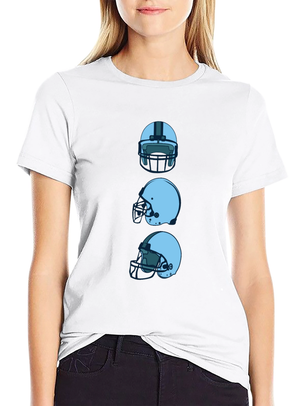 Football Helmet Graphic Tee - Black T-Shirt