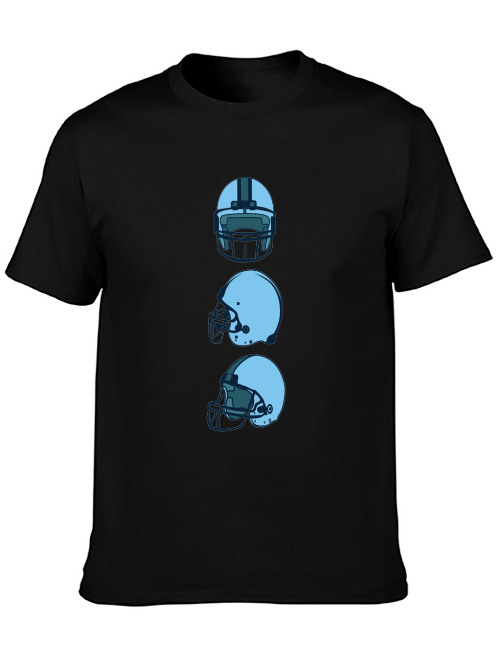 Football Helmet Graphic Tee - Black T-Shirt