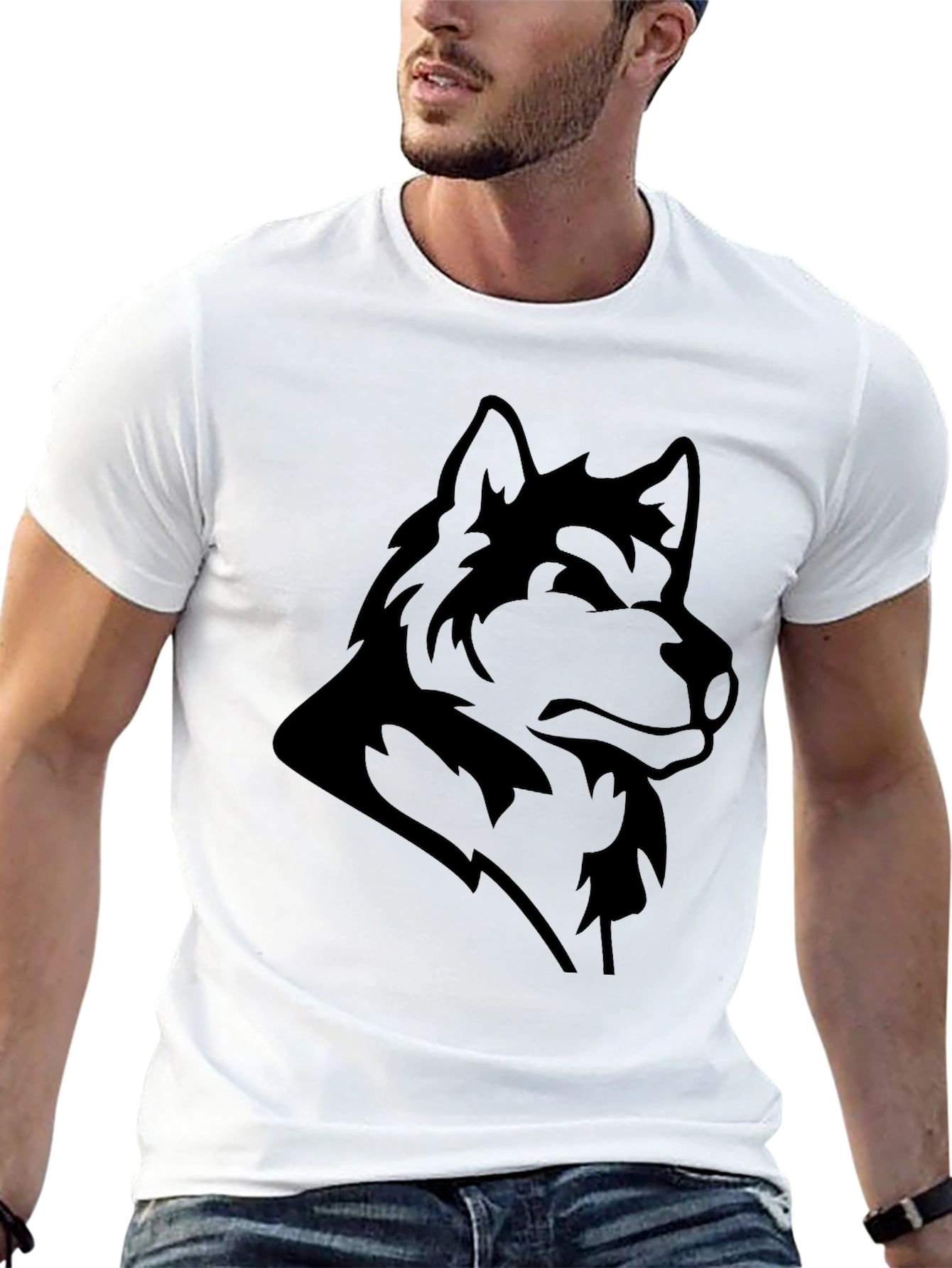 Wolf Graphic Black T-Shirt
