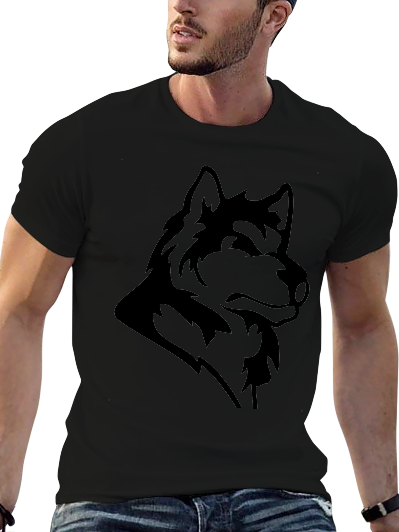 Wolf Graphic Black T-Shirt