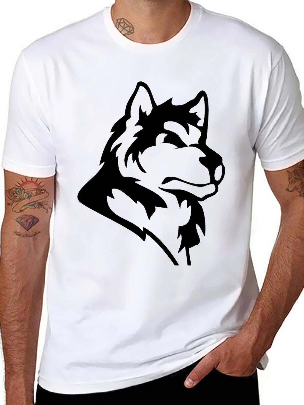 Wolf Graphic Black T-Shirt