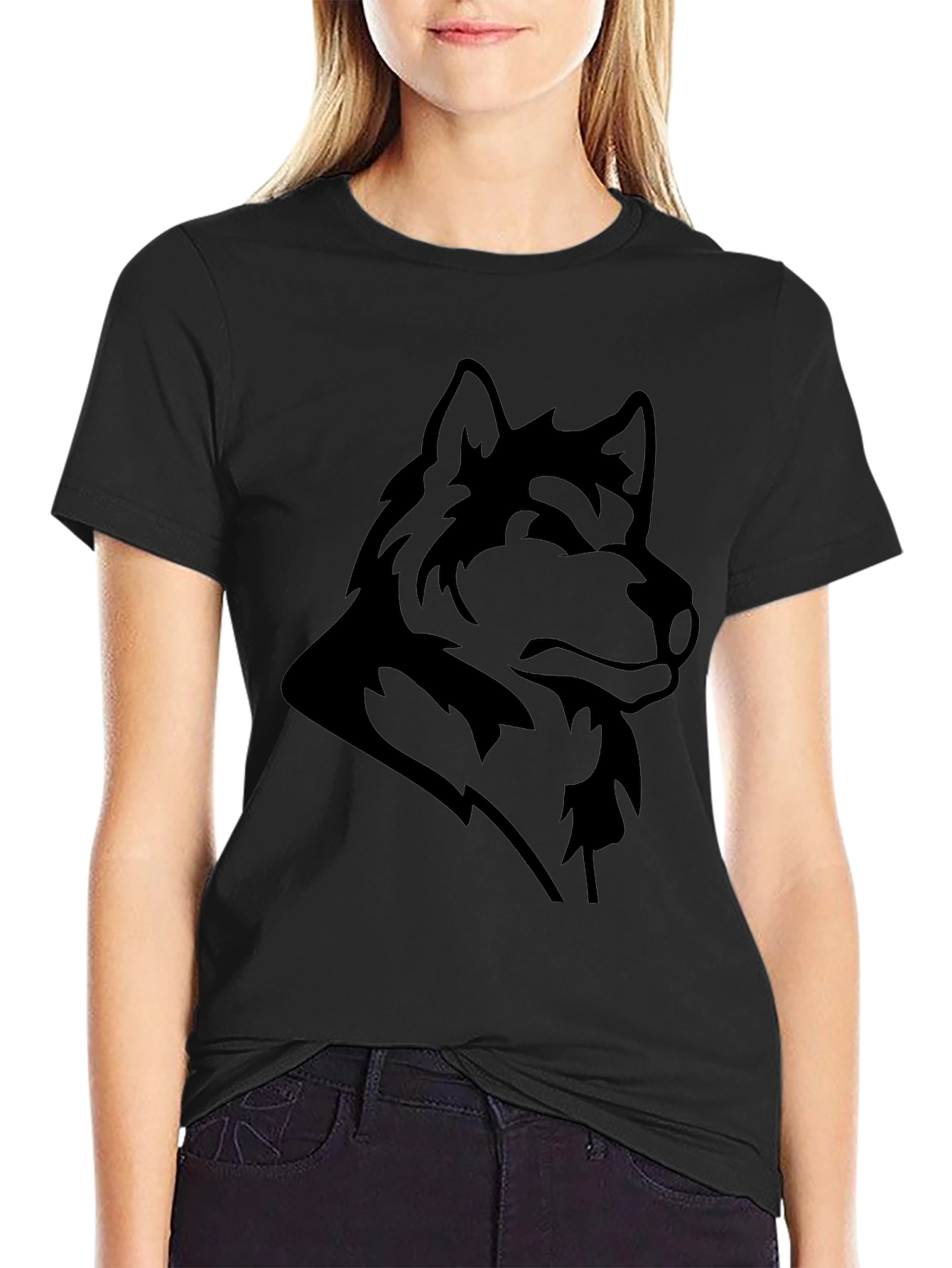 Wolf Graphic Black T-Shirt