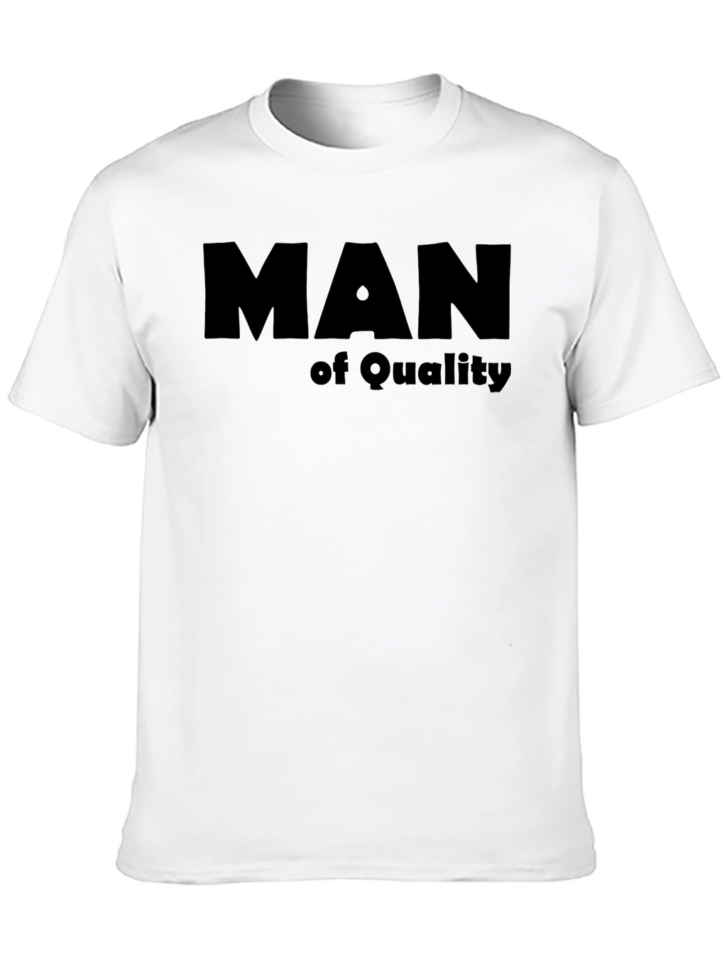 Man of Quality Black Graphic T-Shirt