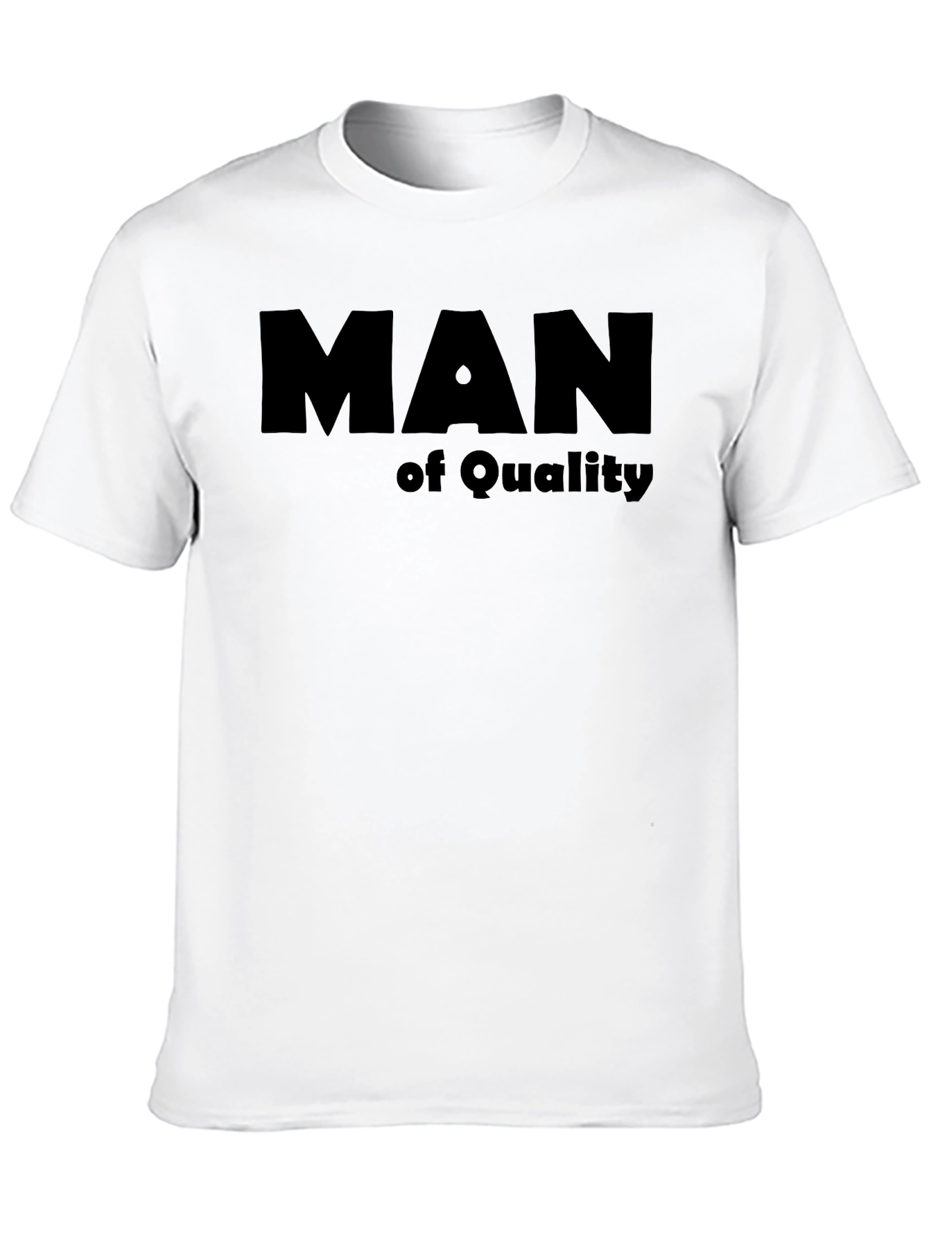 Man of Quality Black Graphic T-Shirt