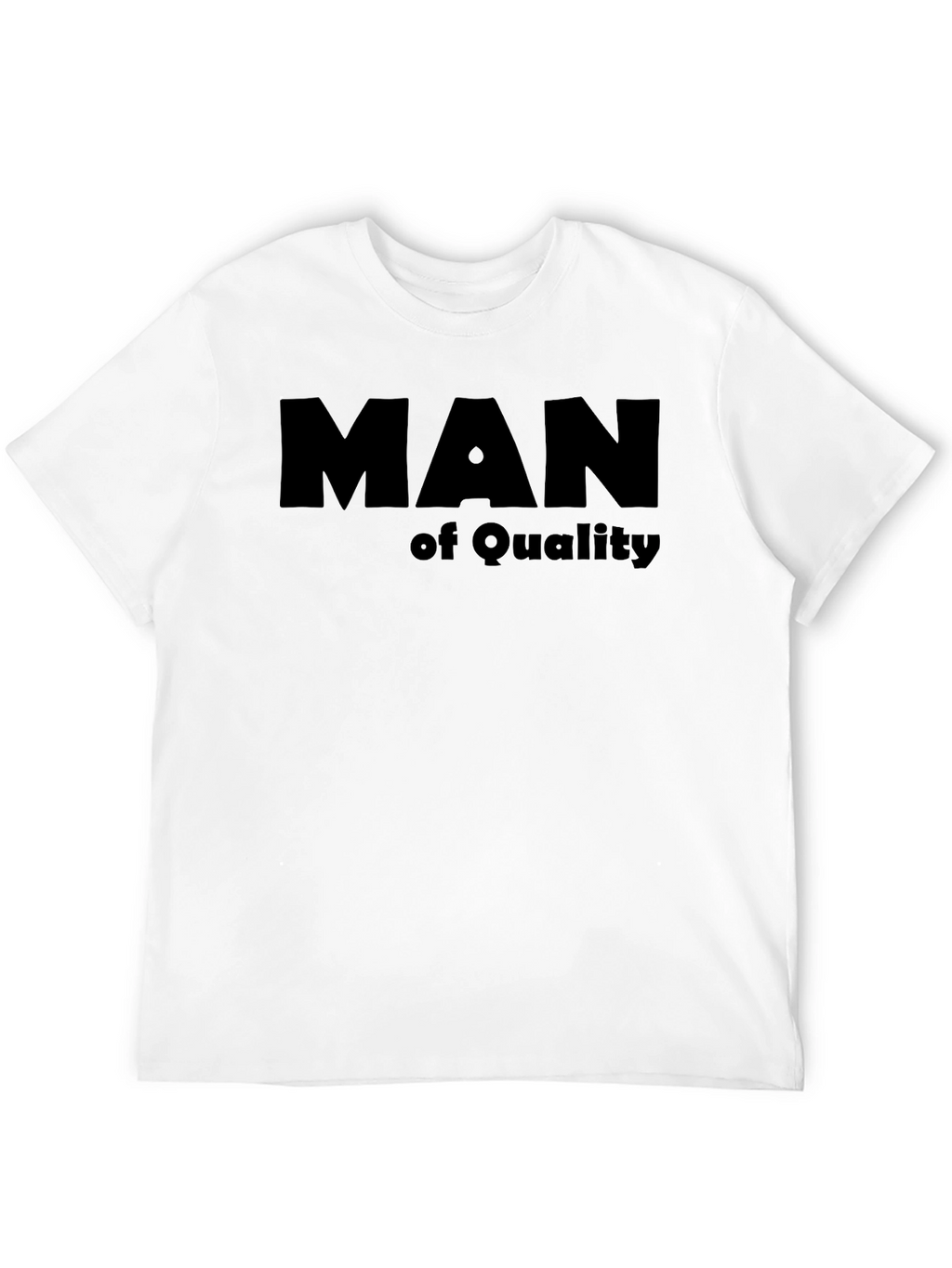 Man of Quality Black Graphic T-Shirt