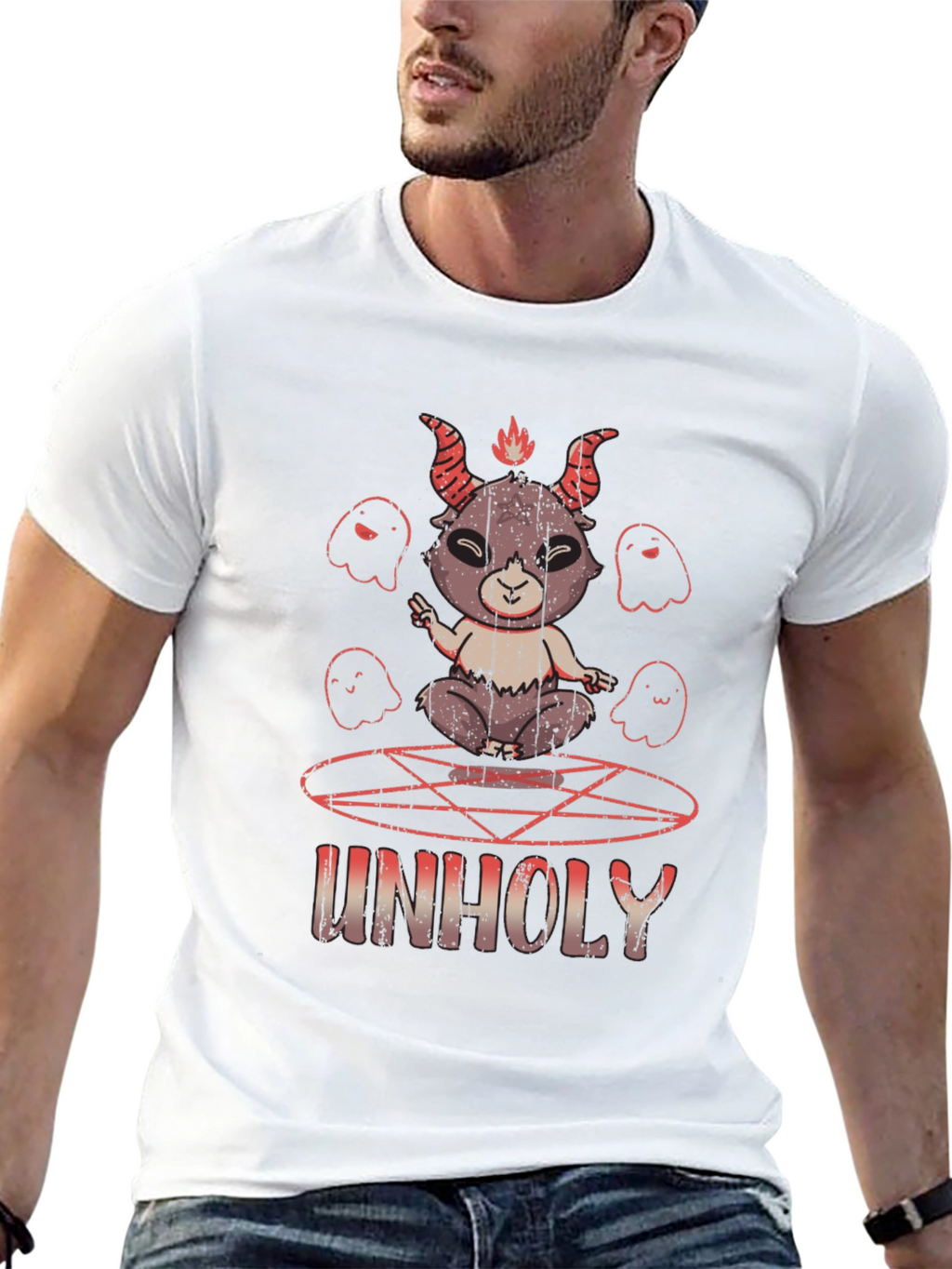 Unholy Baphomet T-Shirt - Occult Satanic Design