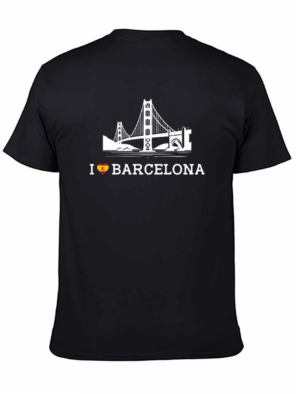 I Love Barcelona Black Graphic Tee