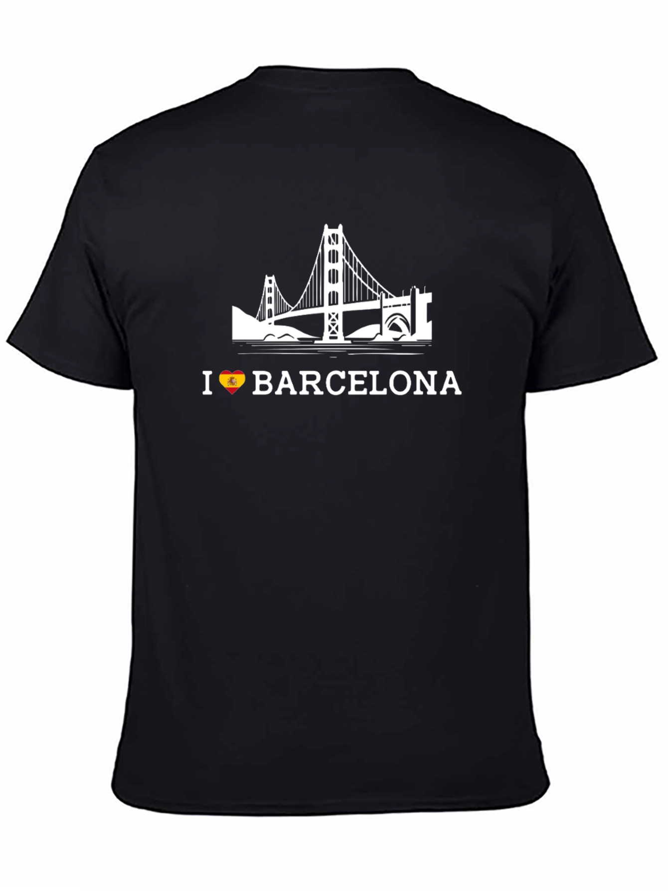 I Love Barcelona Black Graphic Tee