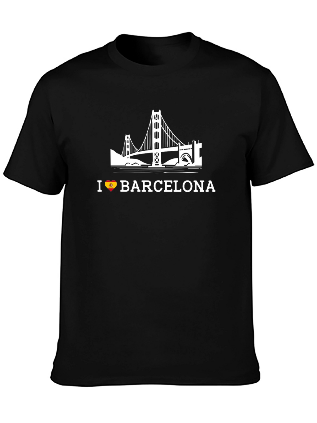 I Love Barcelona Black Graphic Tee