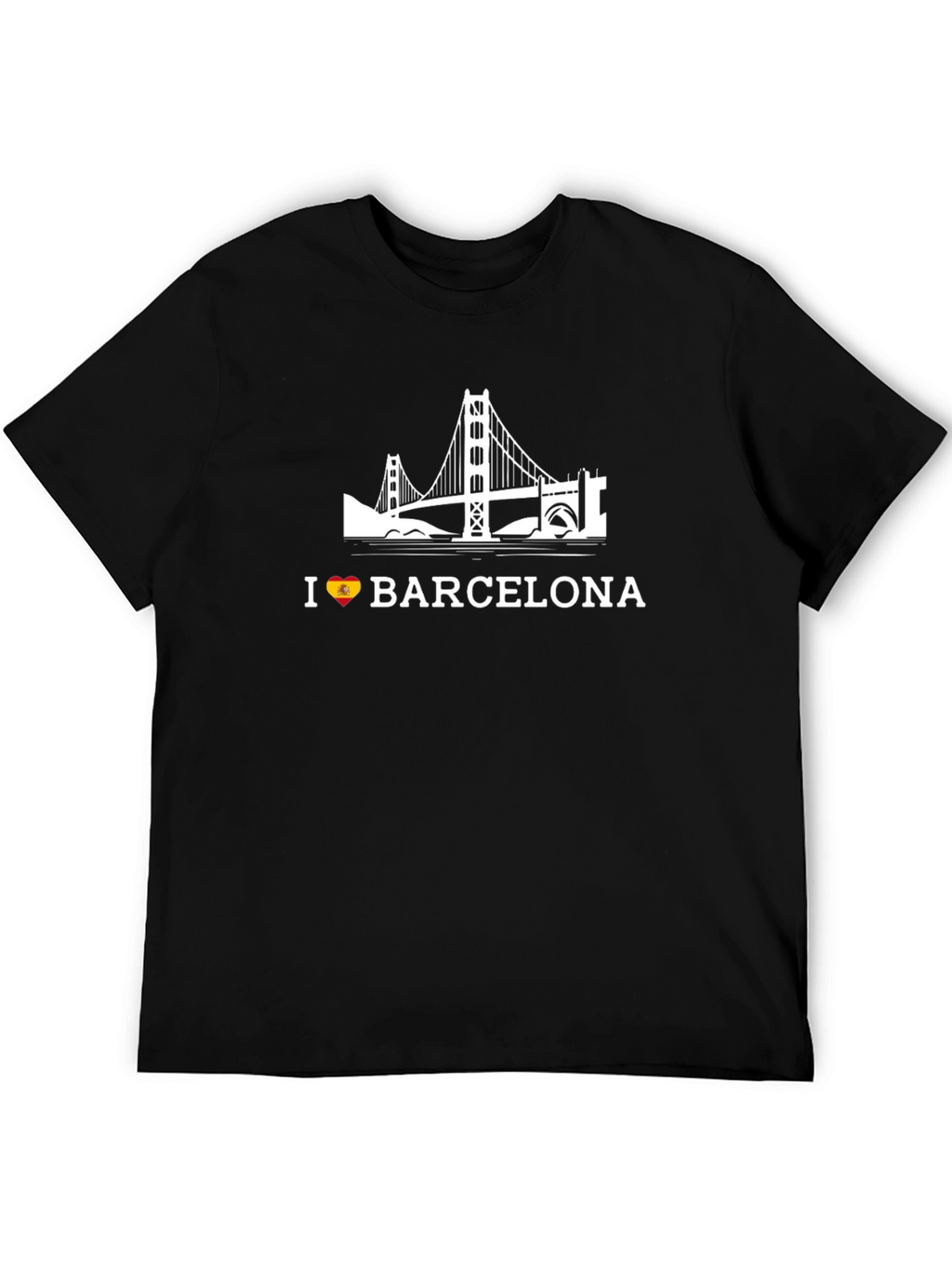 I Love Barcelona Black Graphic Tee