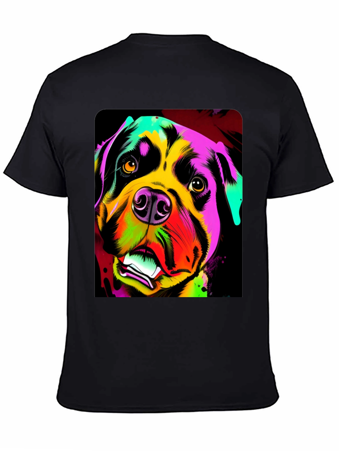 Colorful Rottweiler Dog Graphic T-Shirt