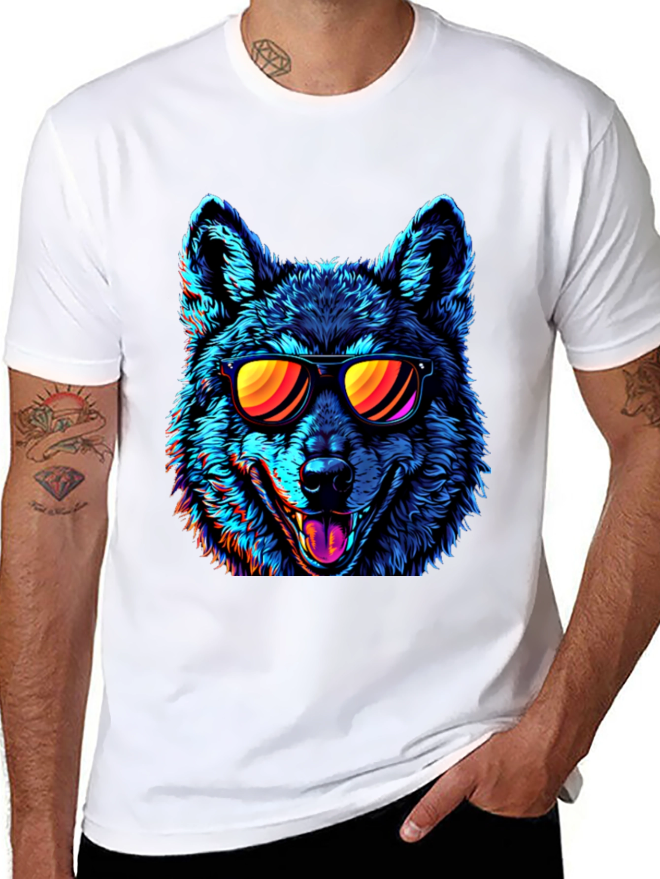 Cool Wolf Graphic T-Shirt