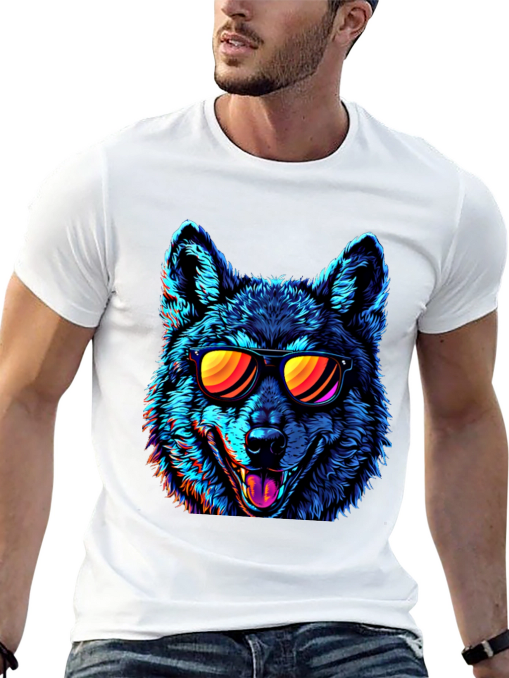 Cool Wolf Graphic T-Shirt