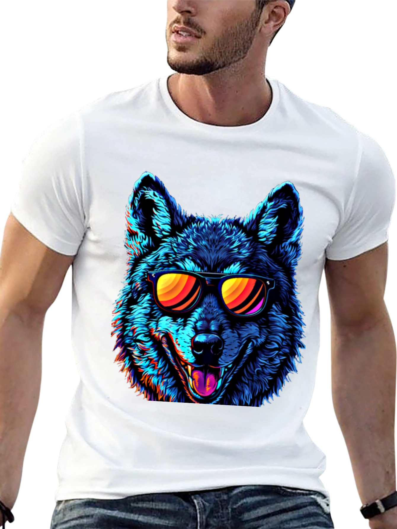 Cool Wolf Graphic T-Shirt