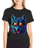 Cool Wolf Graphic T-Shirt