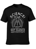 Science! Not Silence Black Graphic Tee