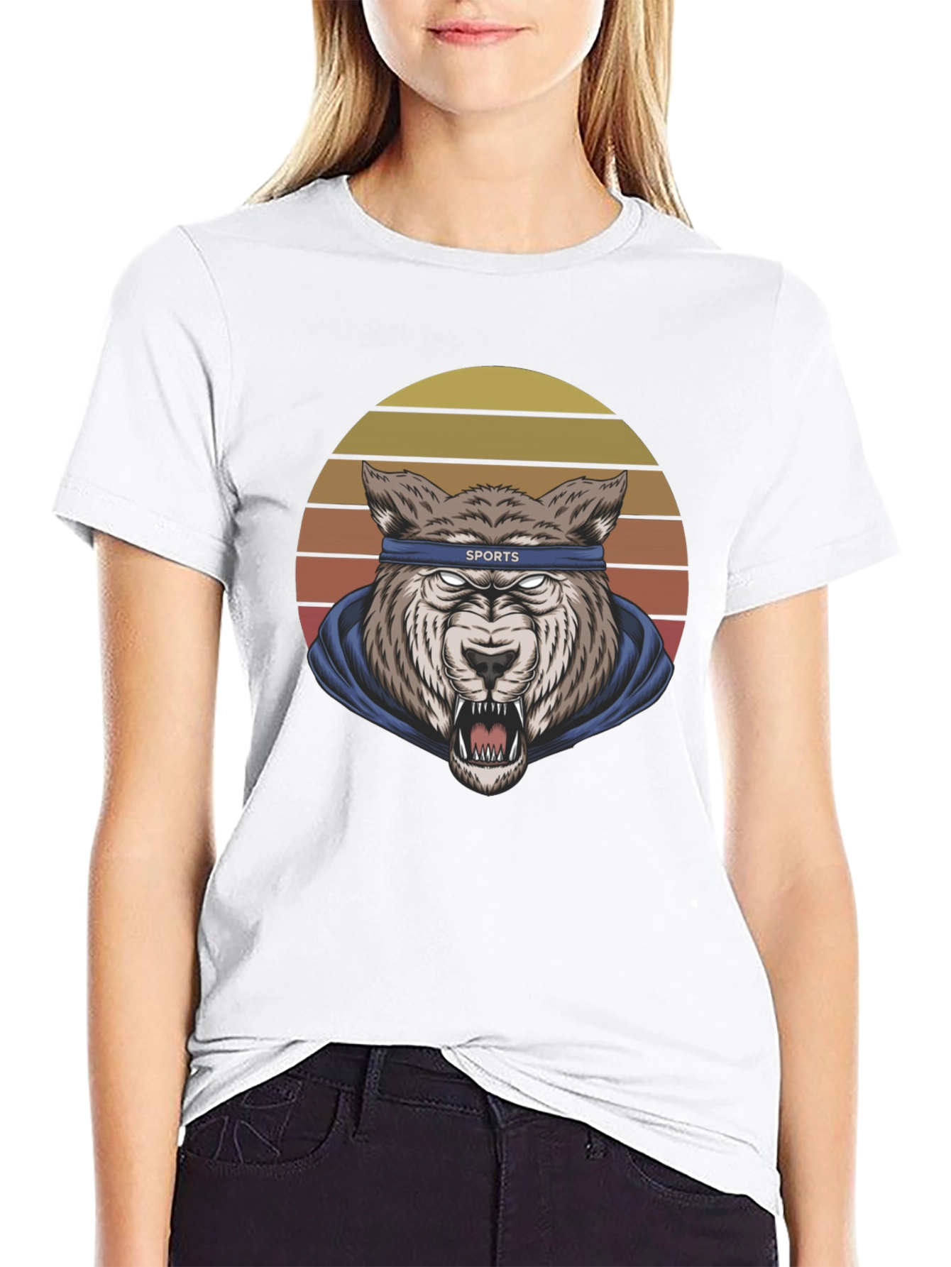 Wolf Sports Headband Graphic T-Shirt