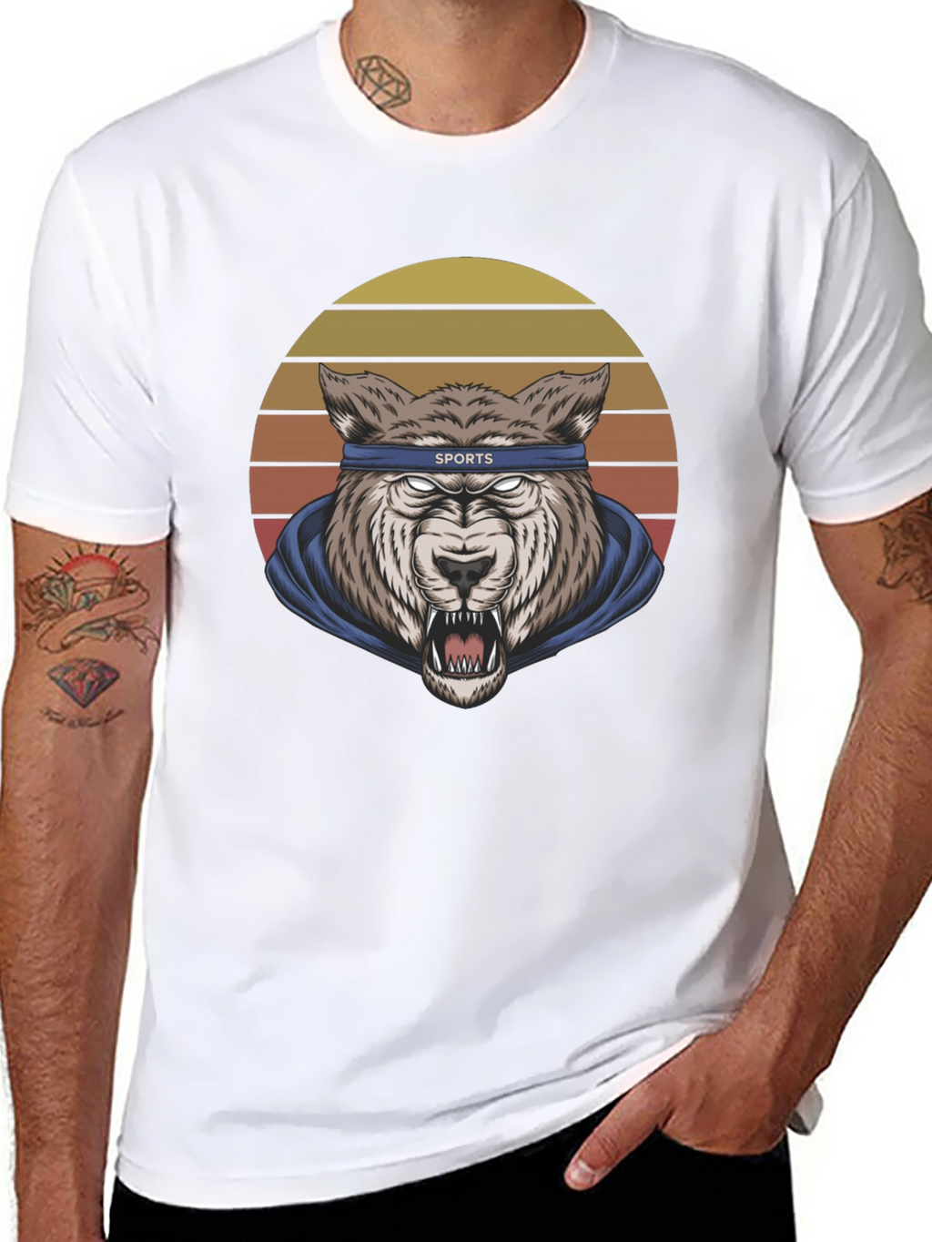 Wolf Sports Headband Graphic T-Shirt