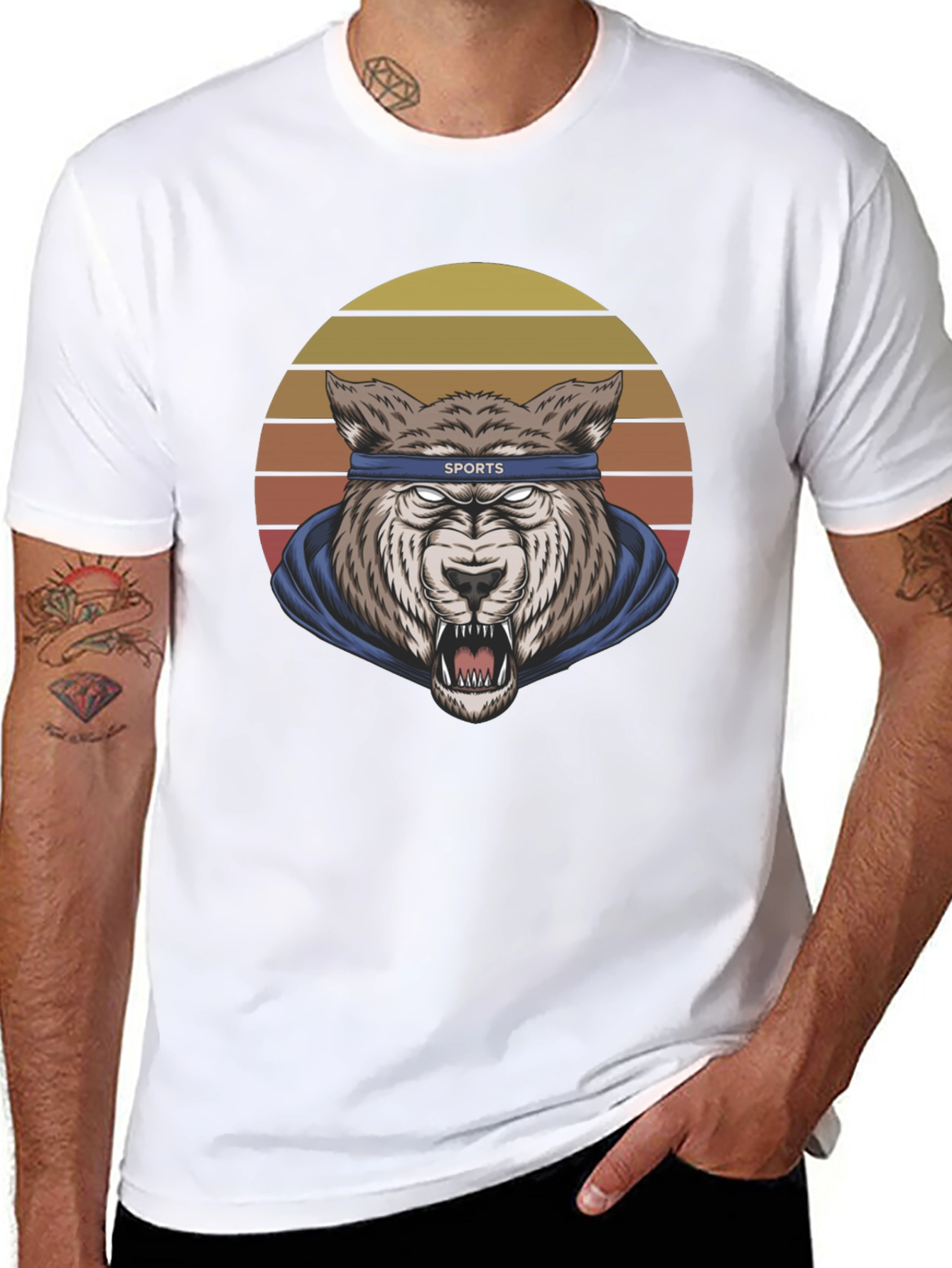 Wolf Sports Headband Graphic T-Shirt