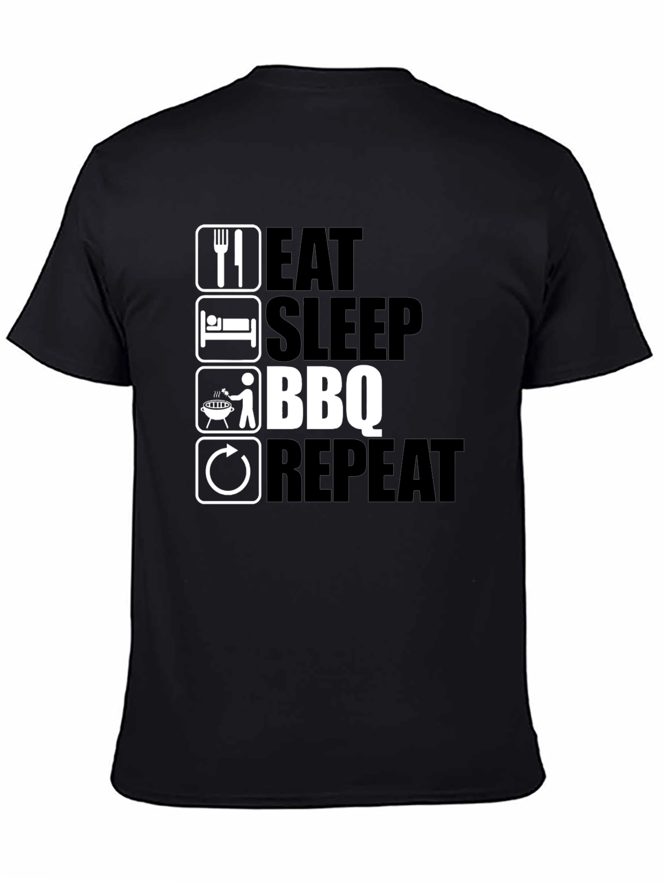 Eat Sleep BBQ Repeat T-Shirt - Grilling Lovers Tee