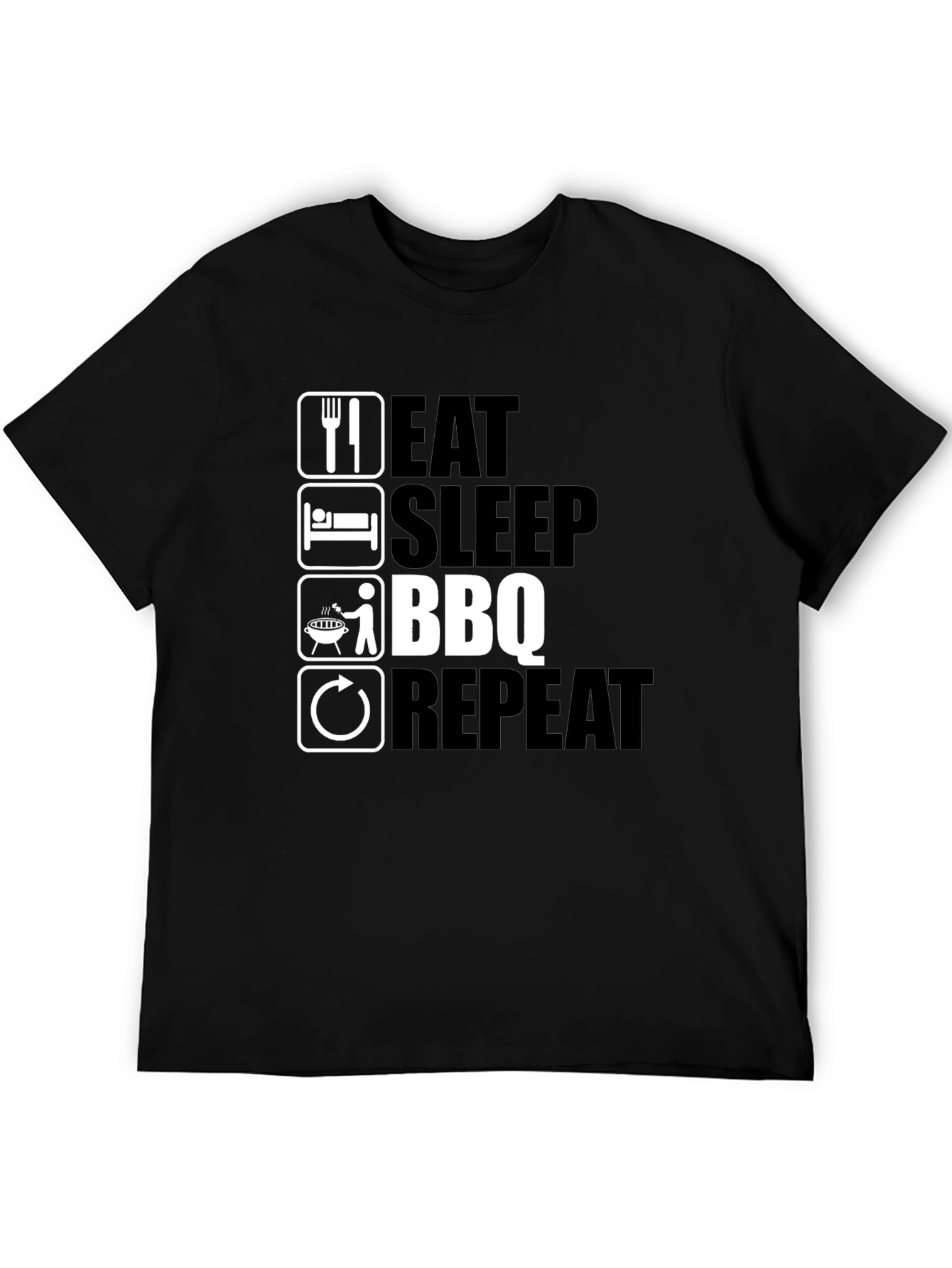 Eat Sleep BBQ Repeat T-Shirt - Grilling Lovers Tee
