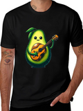 Avocado Guitar Player Graphic T-Shirt