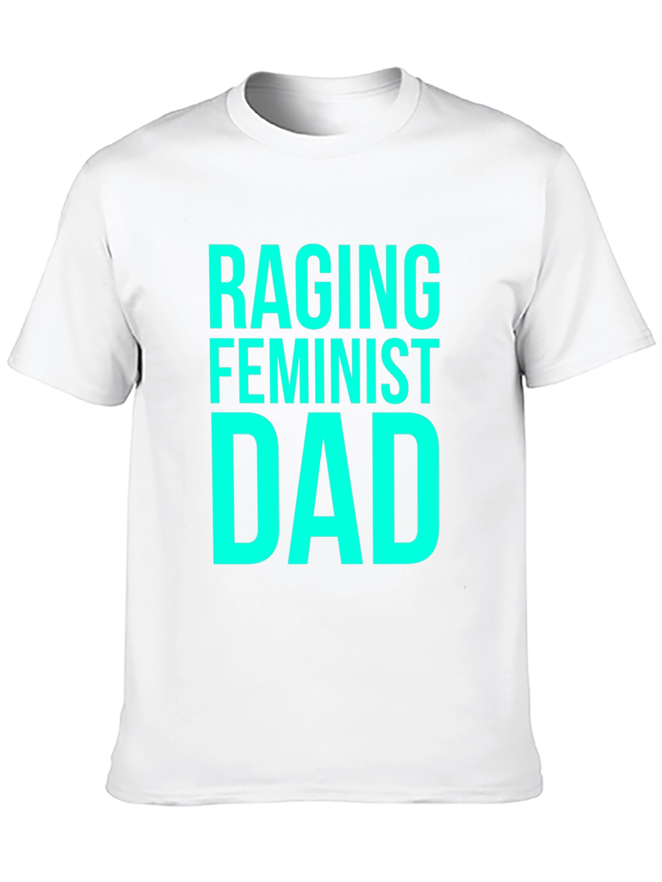 Raging Feminist Dad Black Cotton T-Shirt