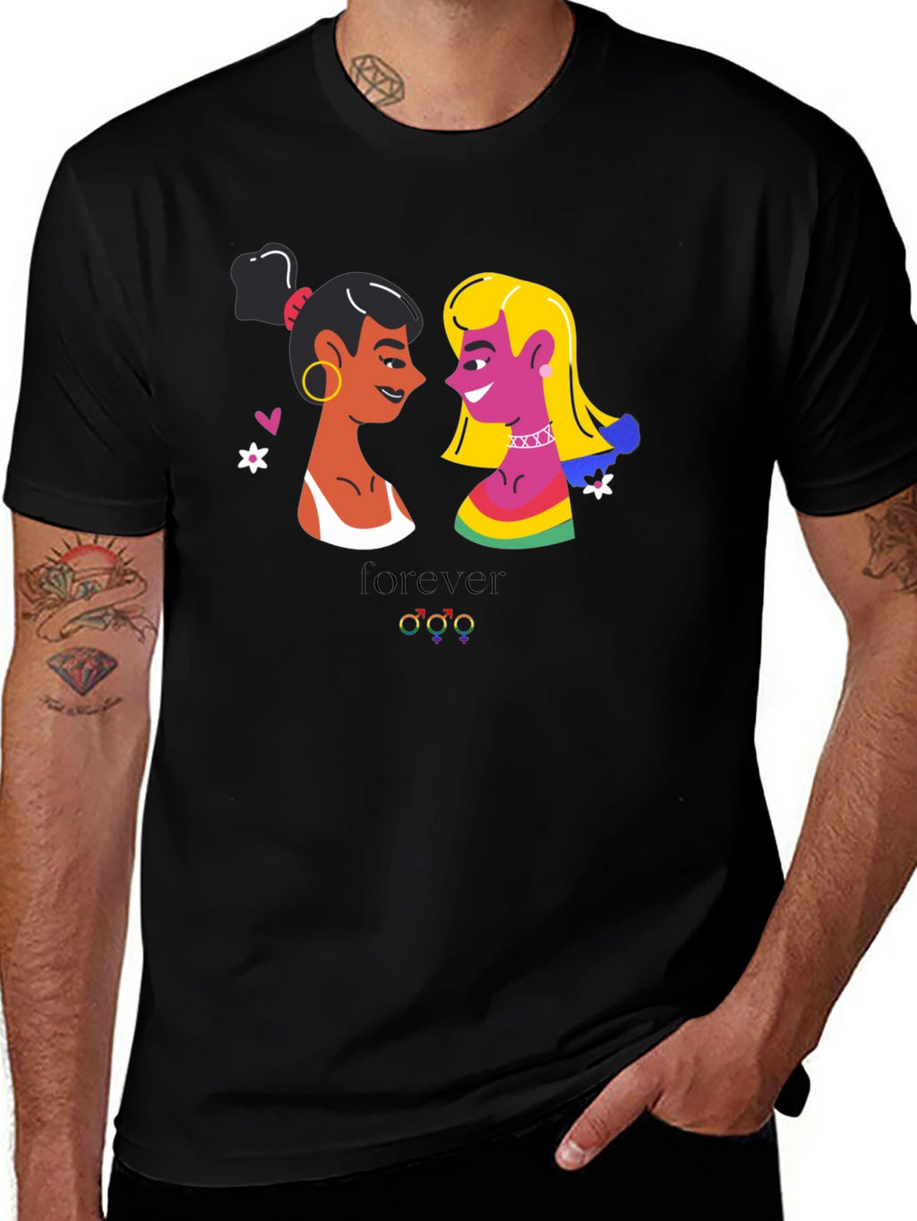 Lesbian Pride T-Shirt - Forever Design