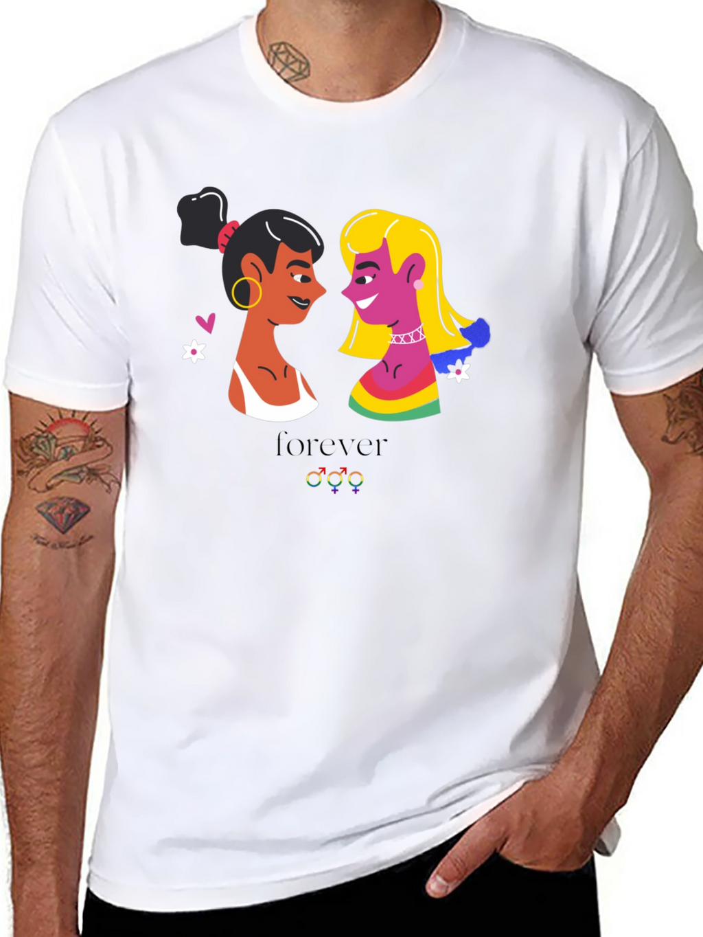 Lesbian Pride T-Shirt - Forever Design