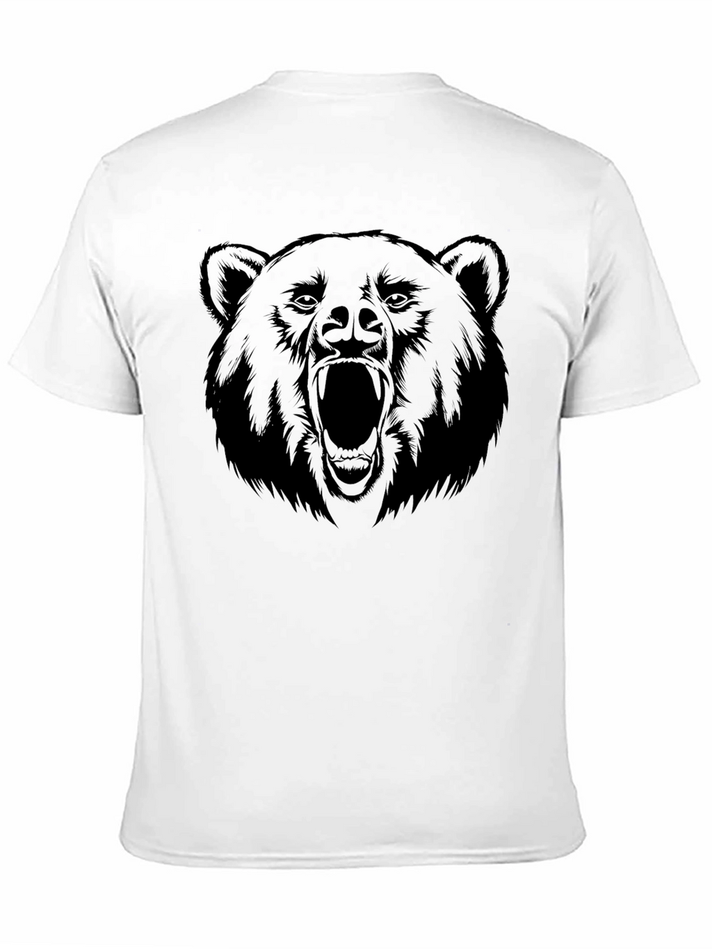 Mens Black Bear Graphic Print T-Shirt