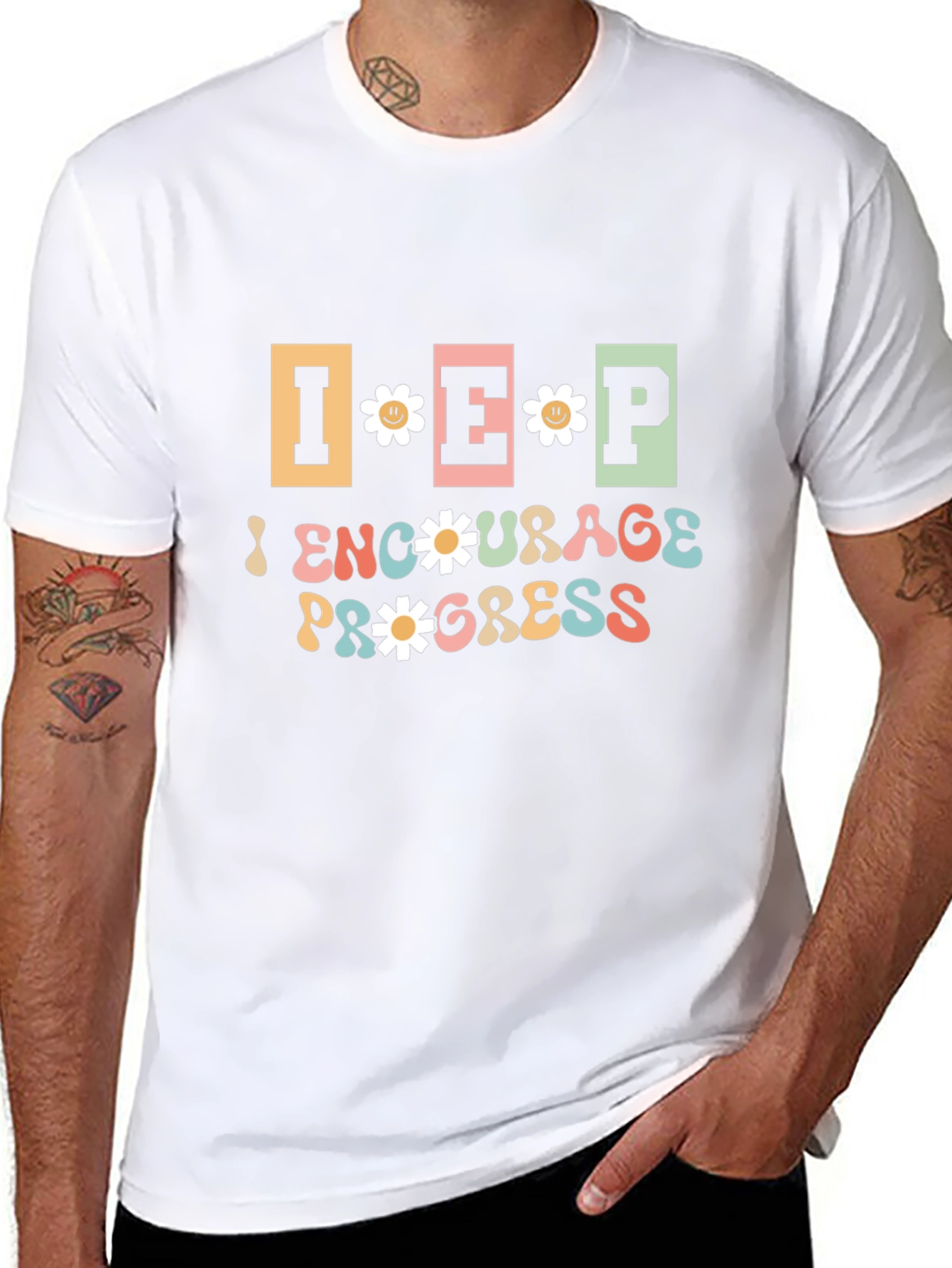 Encourage Progress Graphic Tee - Black
