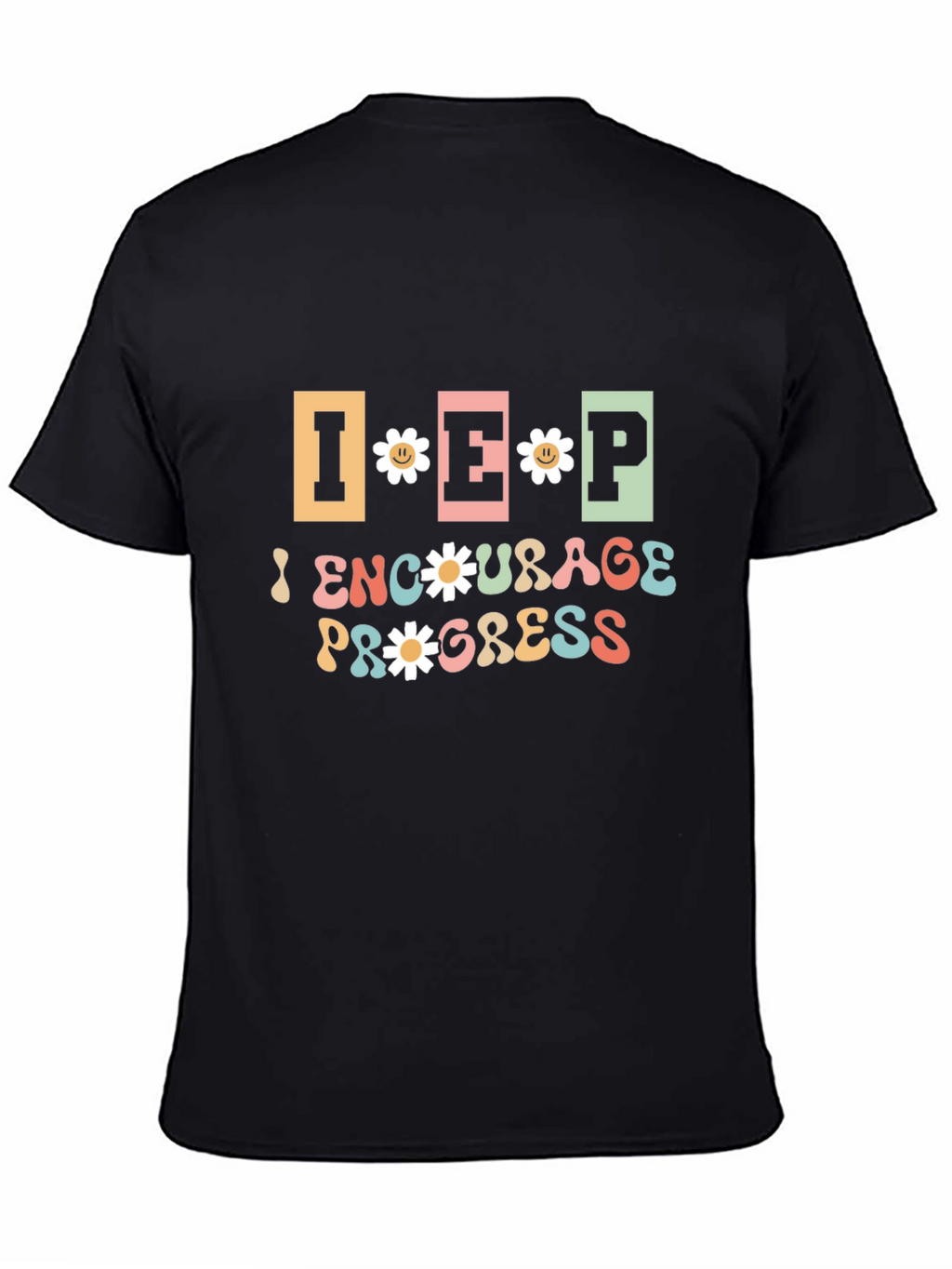 Encourage Progress Graphic Tee - Black
