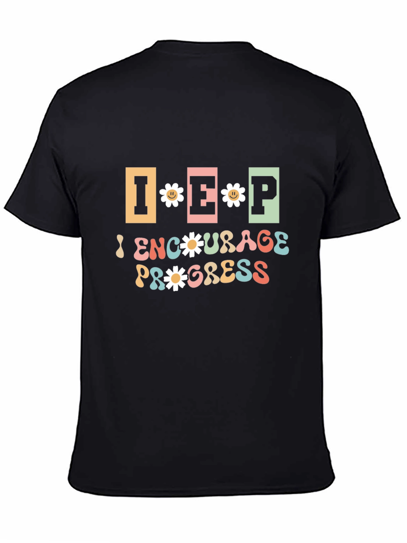 Encourage Progress Graphic Tee - Black