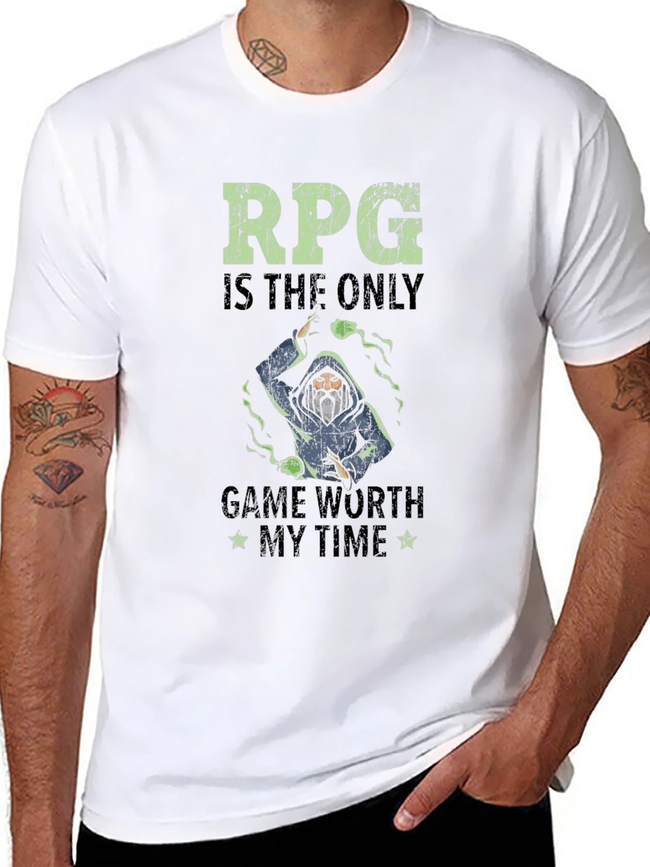 RPG Game Worth My Time Black Graphic T-Shirt