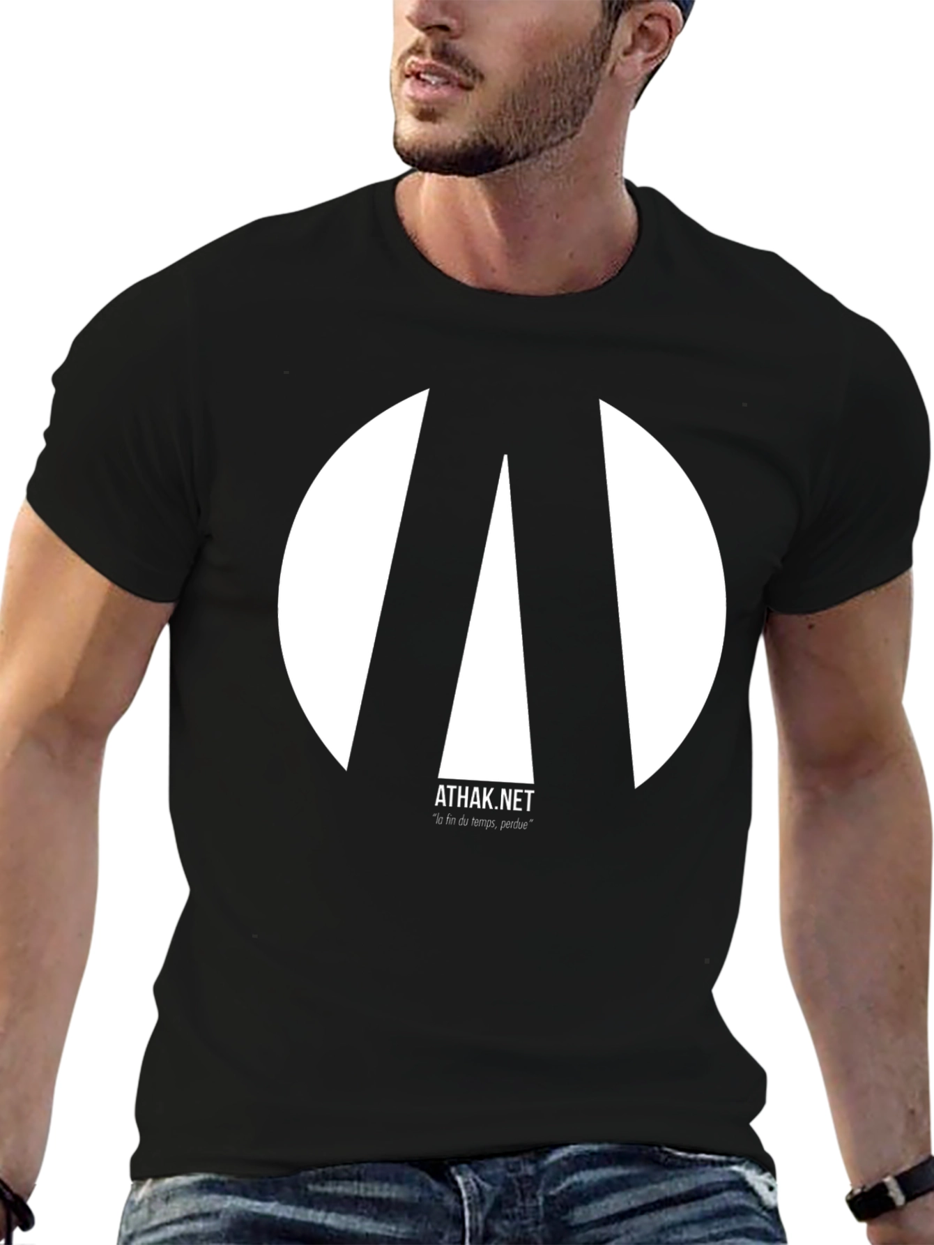 Abstract Graphic Tee - Black Cotton Comfort