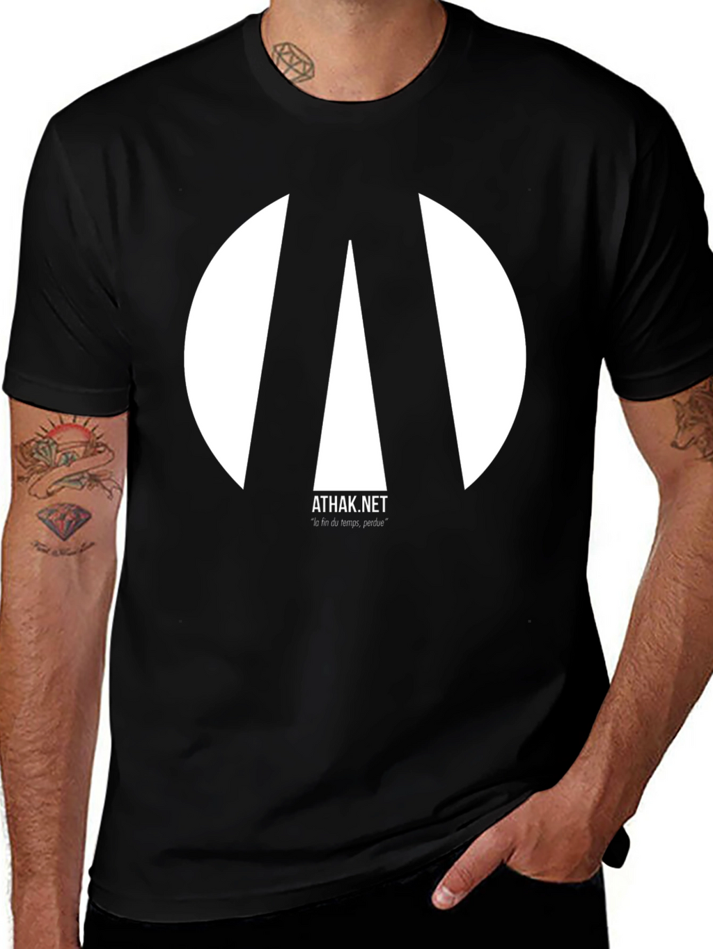 Abstract Graphic Tee - Black Cotton Comfort