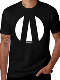 Abstract Graphic Tee - Black Cotton Comfort