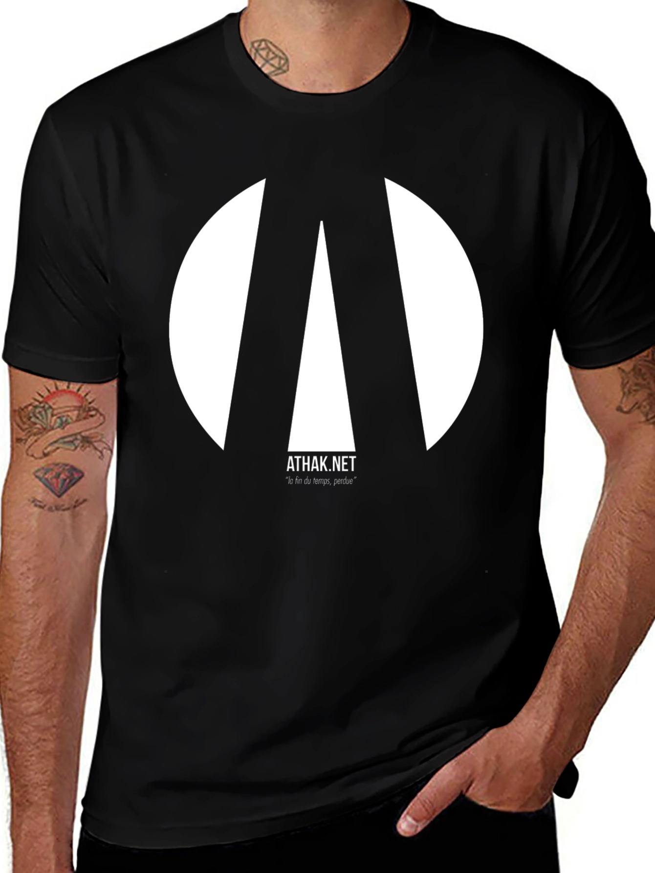 Abstract Graphic Tee - Black Cotton Comfort