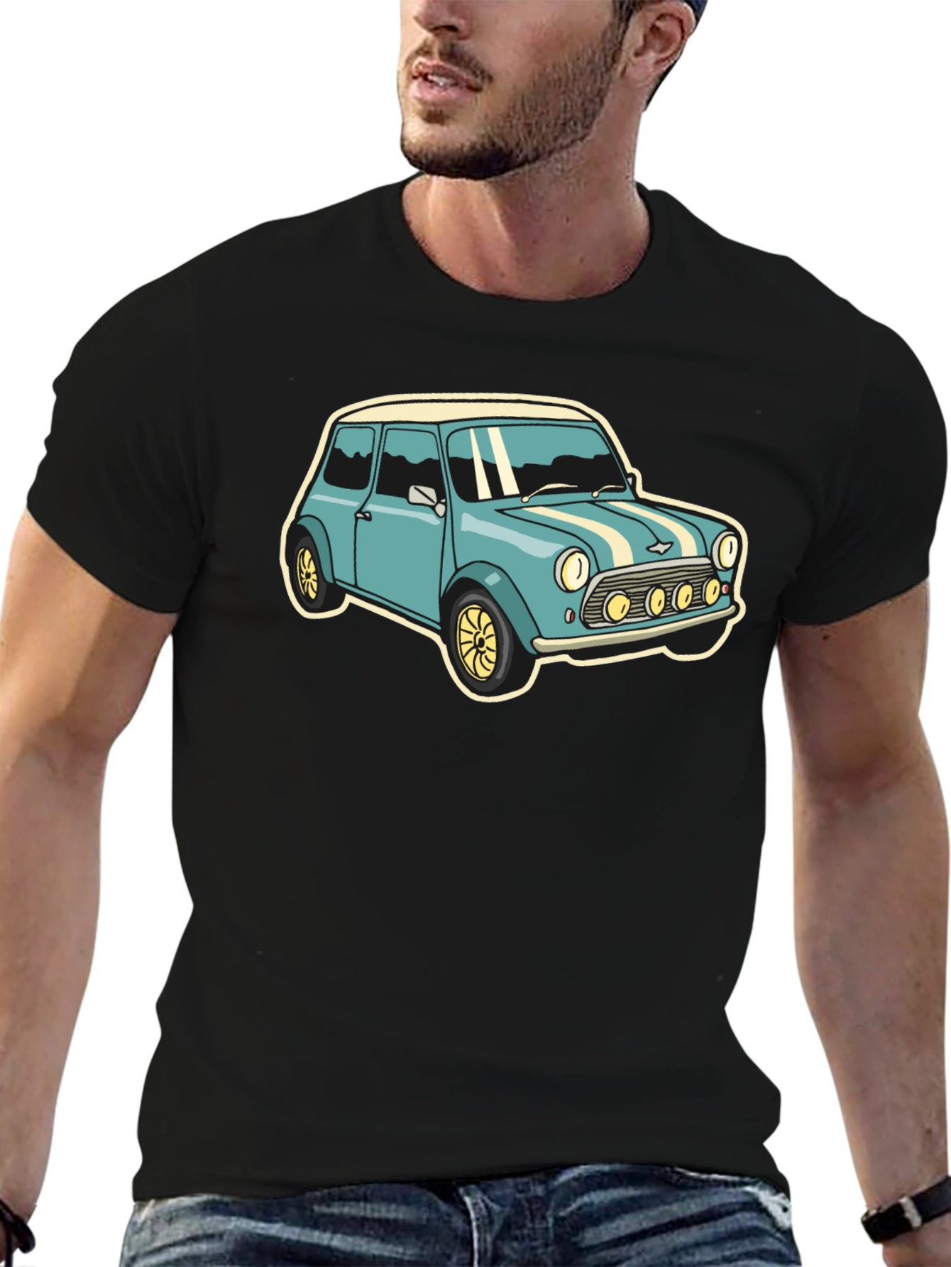 Classic Car Graphic Tee - Mens Black T-Shirt