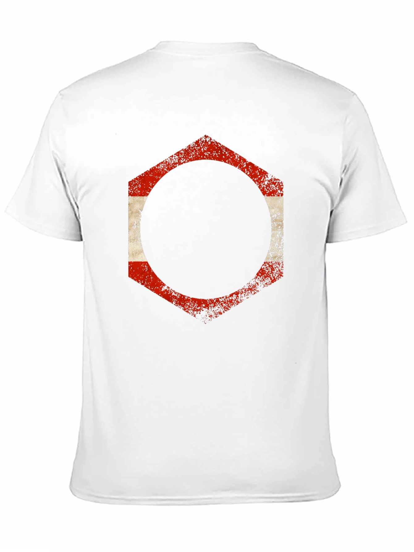 Distressed Hexagon Graphic Tee - Casual Comfort