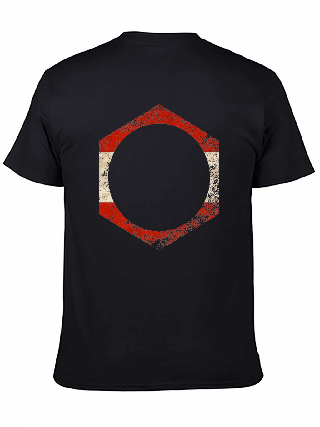Distressed Hexagon Graphic Tee - Casual Comfort