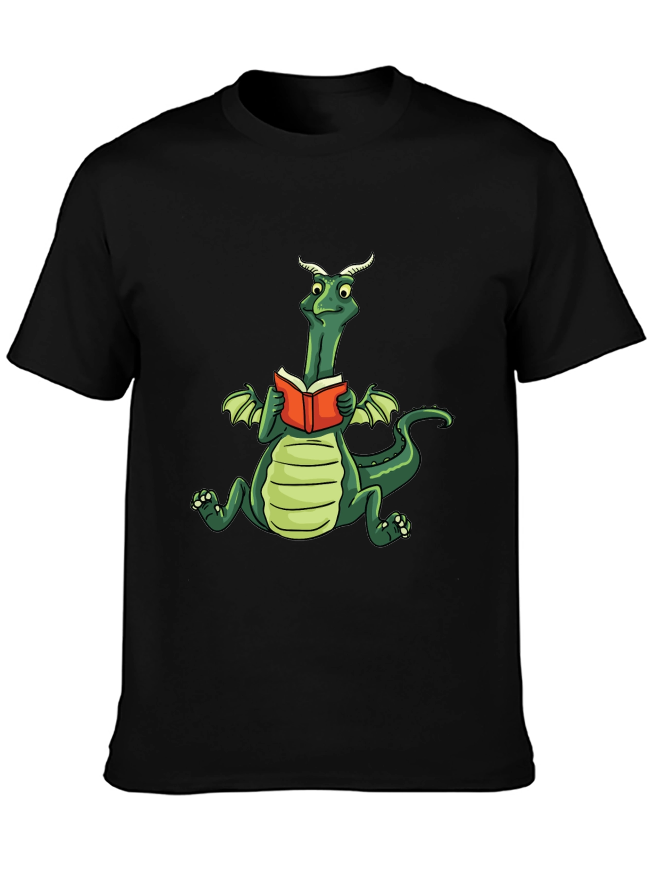 Dragon Reading Book Graphic Tee