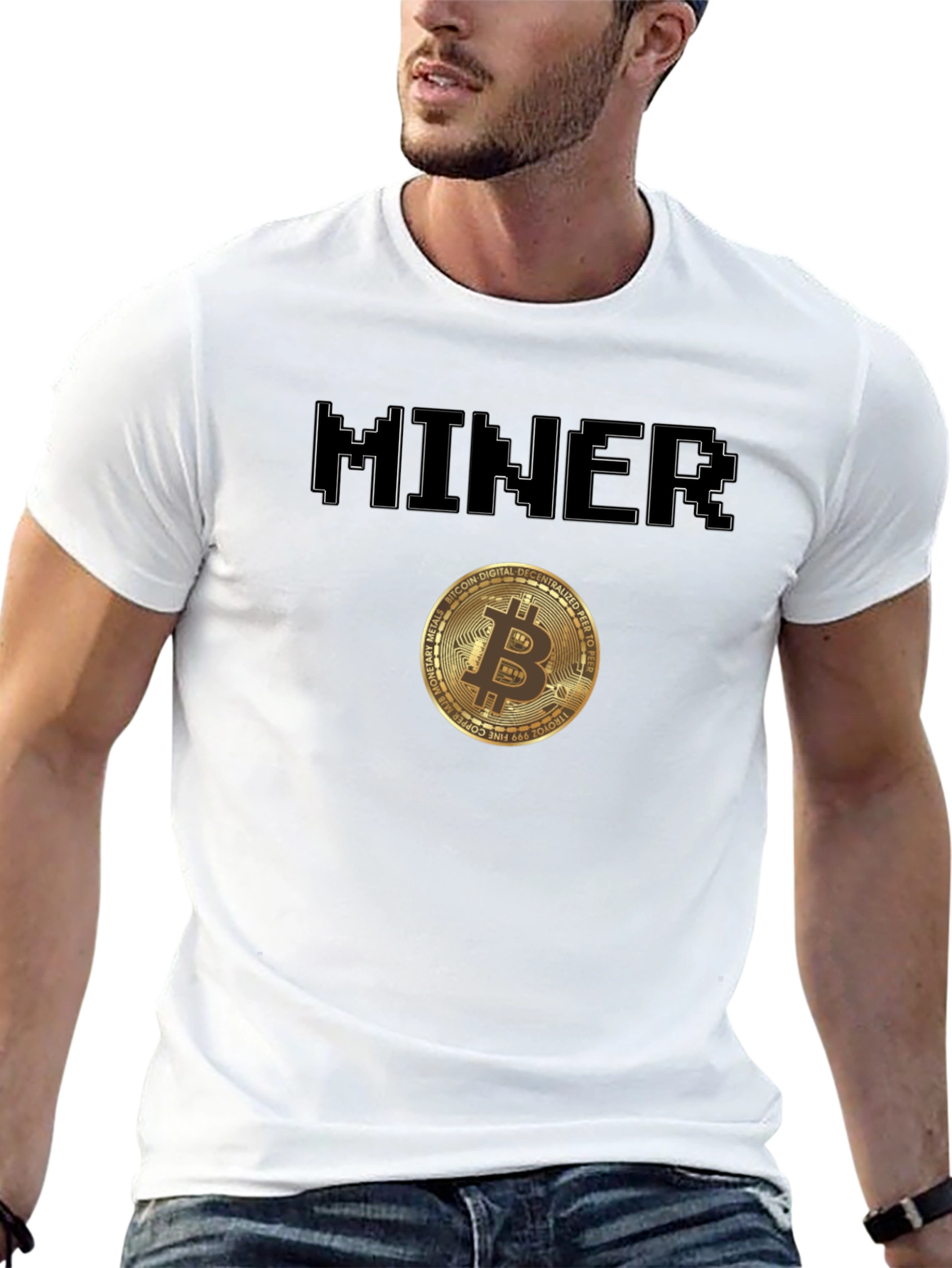Bitcoin Miner T-Shirt Crypto Currency Tee