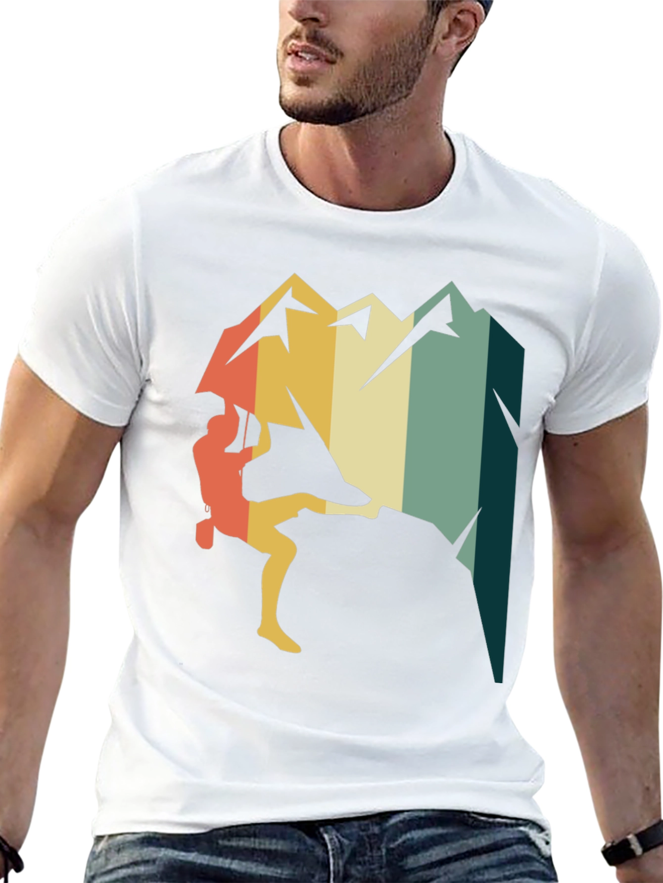 Retro Climbing Mountain T-Shirt