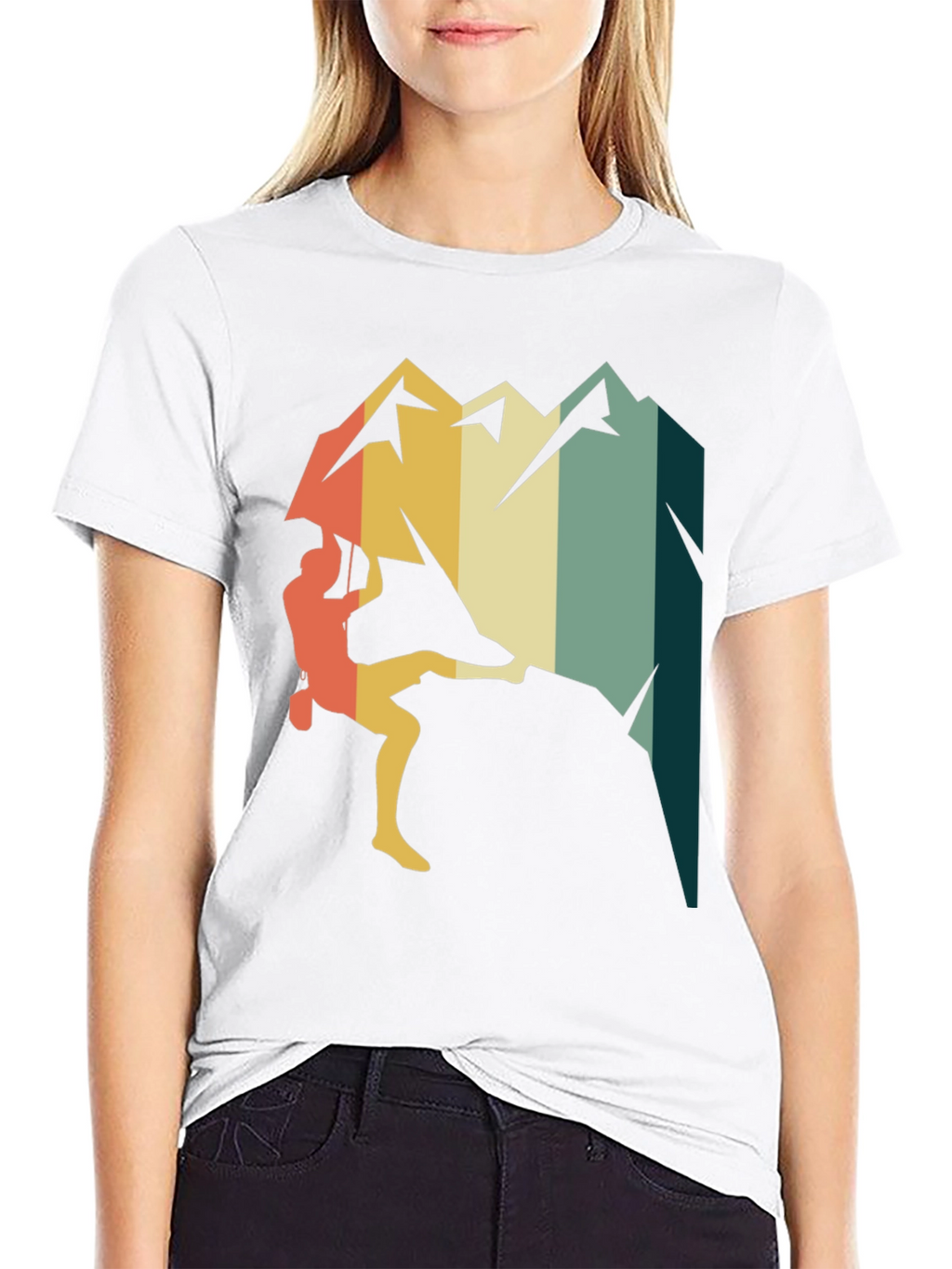 Retro Climbing Mountain T-Shirt