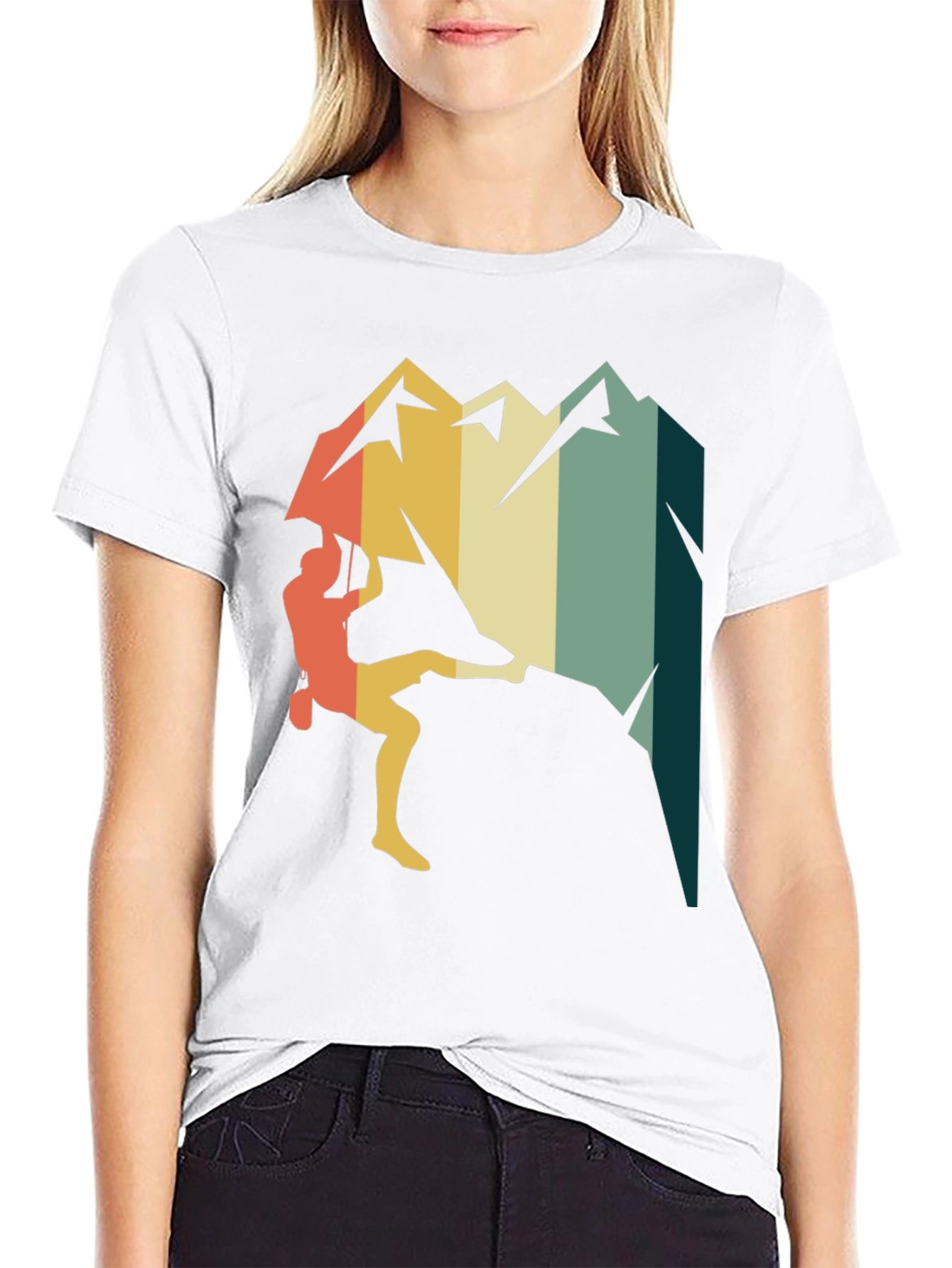 Retro Climbing Mountain T-Shirt