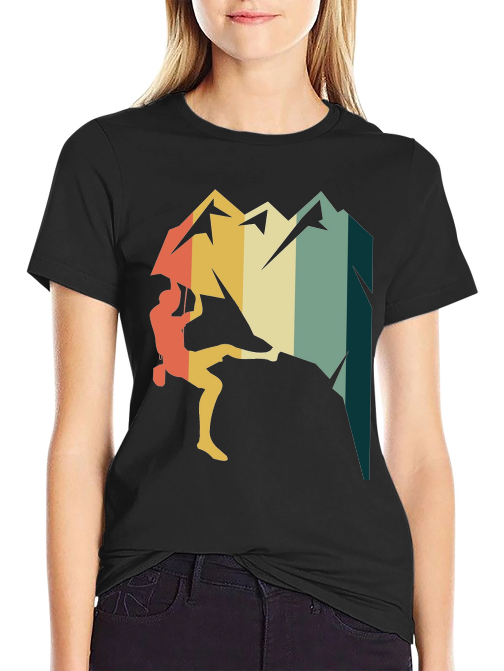 Retro Climbing Mountain T-Shirt