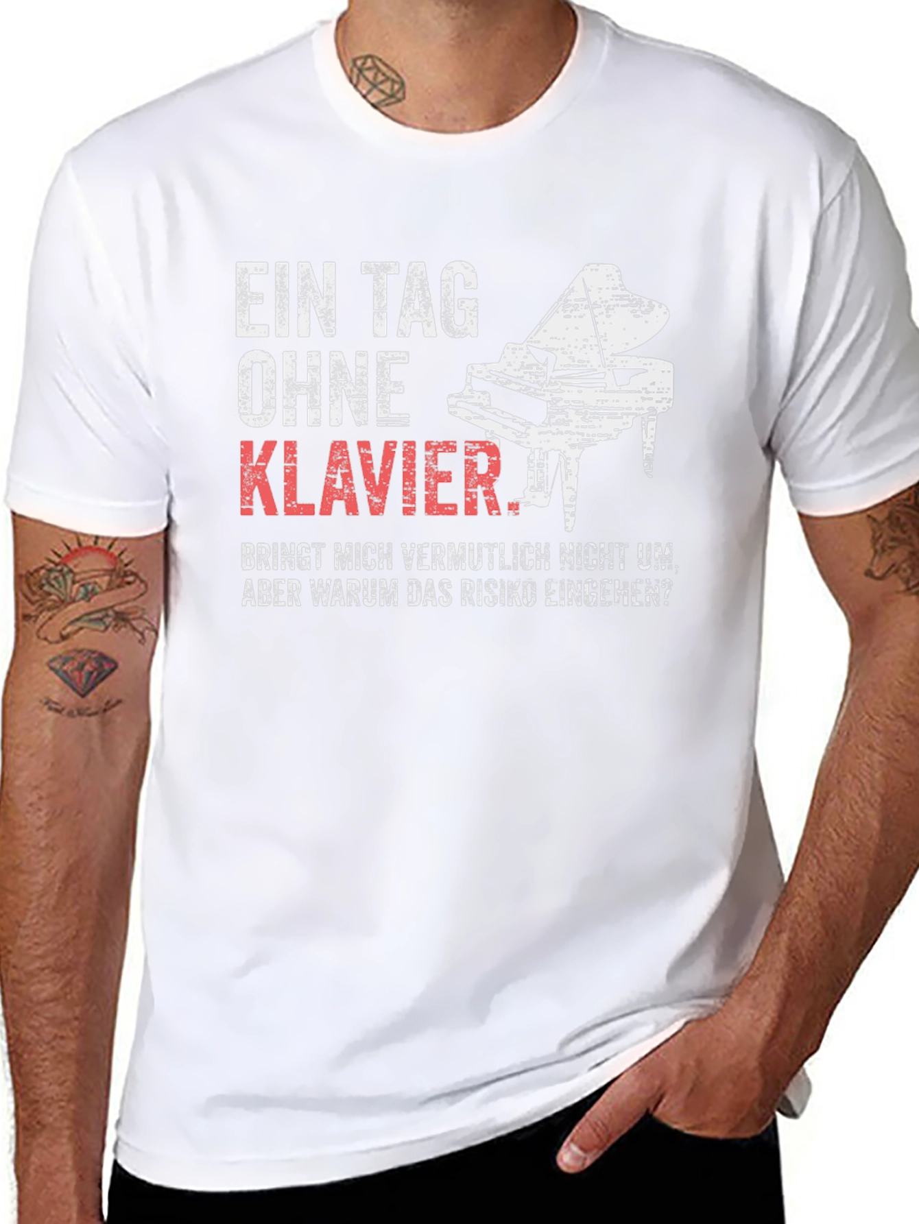 Ein Tag Ohne Klavier T-Shirt - Piano Lover Tee