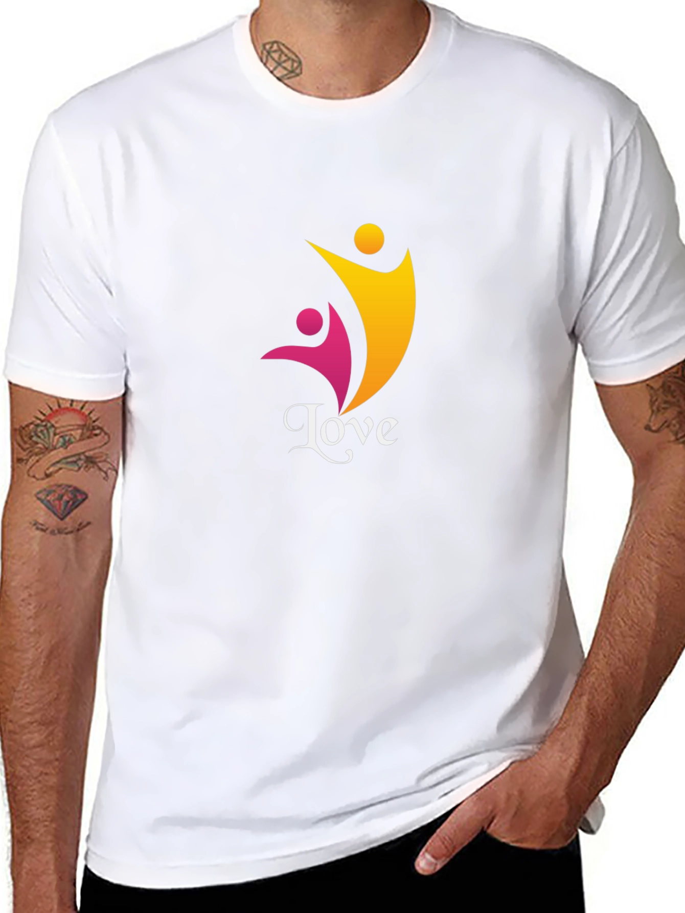 Love Graphic Tee - Black Casual Comfort