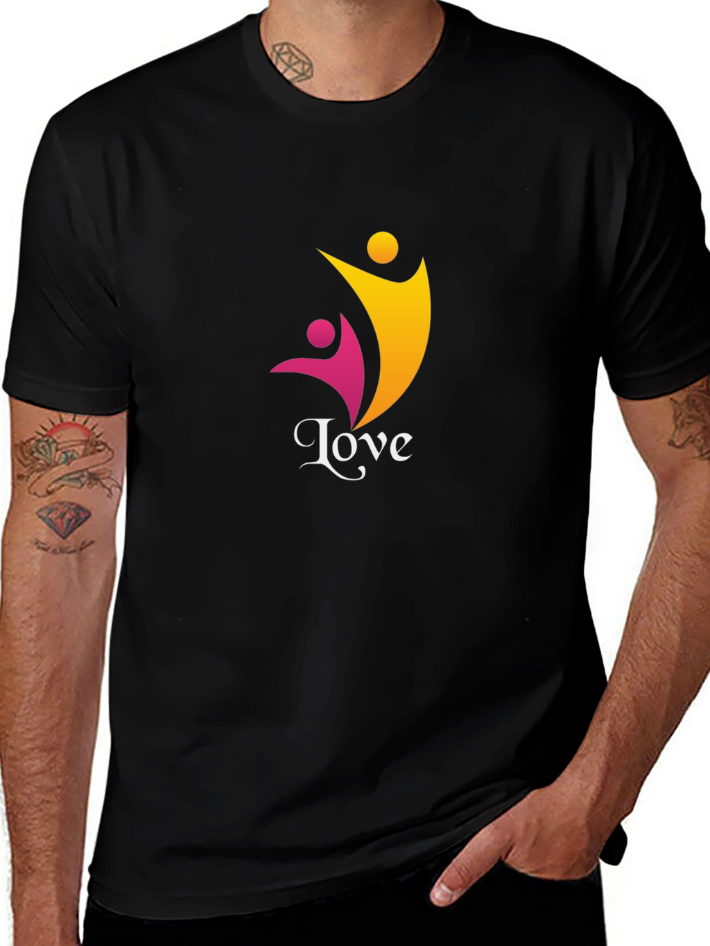 Love Graphic Tee - Black Casual Comfort